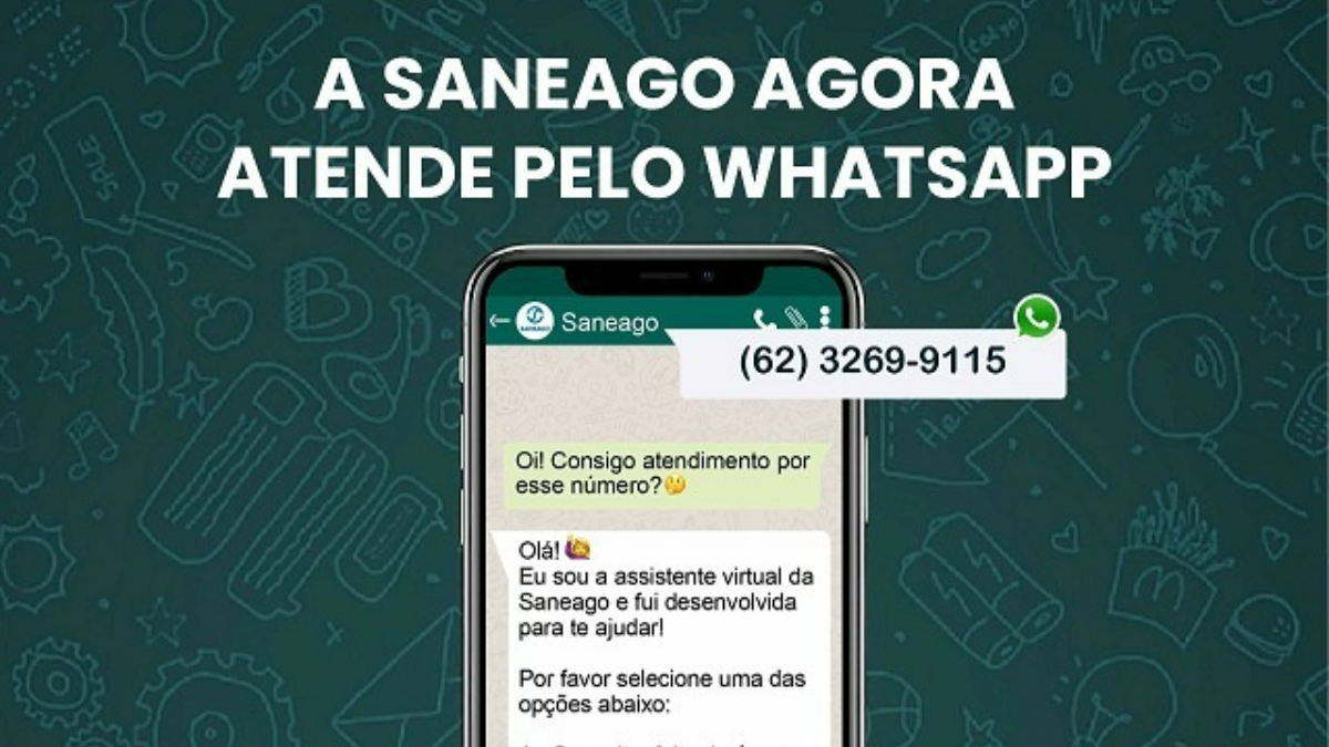 Saneago estreia atendimento ao cliente via WhatsApp
