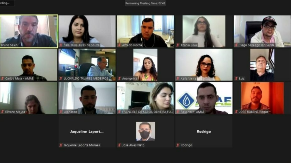 Realizada online a 11ª Reunião Ordinária do Conselho Municipal de Saneamento Básico de Rio Verde (CONSAB)