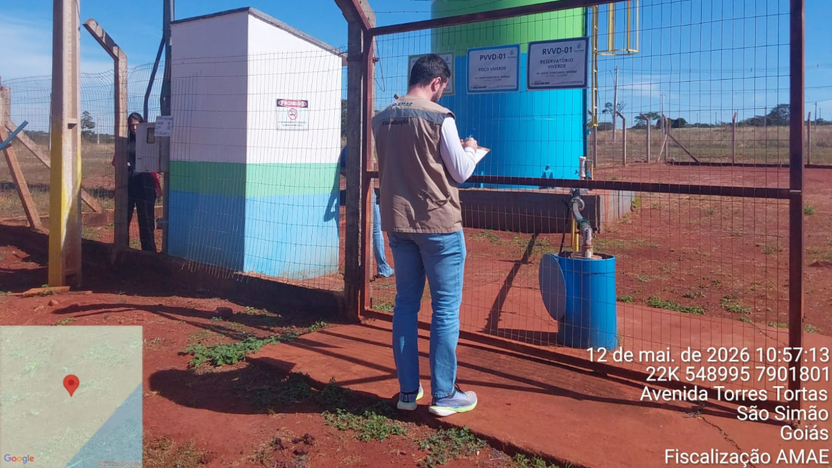 AMAE realiza fiscalização programada em sistemas de água e esgoto em São Simão